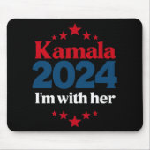 私は彼女と共に カマラ 2024年大統領にカマラに投票 マウスパッド (正面)