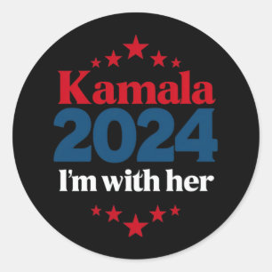 私は彼女と共に カマラ 2024年大統領にカマラに投票 ラウンドシール