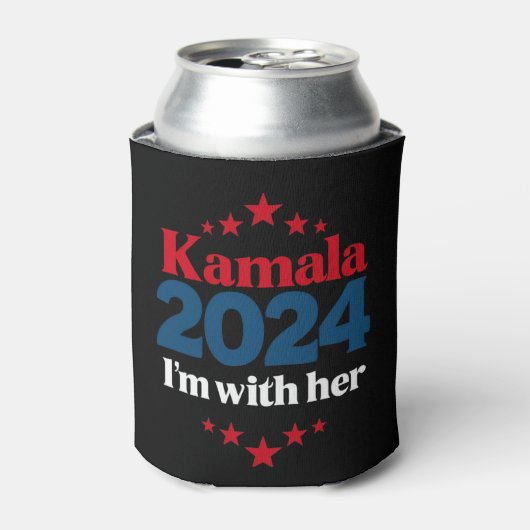 私は彼女と共に カマラ 2024年大統領にカマラに投票 缶クーラー (缶正面)