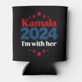 私は彼女と共に カマラ 2024年大統領にカマラに投票 缶クーラー (正面)