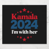 私は彼女と共に カマラ 2024年大統領にカマラを ビールラベル (シングルラベル)