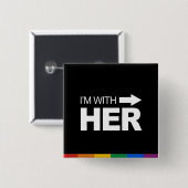 私は彼女と(右) - .pngです 缶バッジ (正面&裏面)