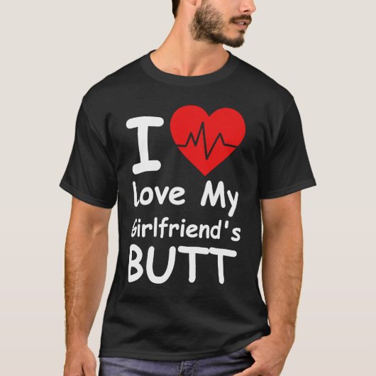 私は彼女のお尻が大好き Tシャツ (正面)