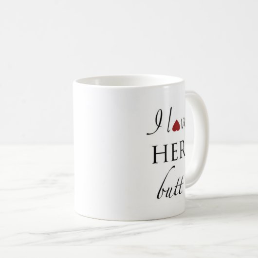 私は彼女のお尻を愛します コーヒーマグカップ (正面右)