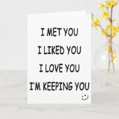 私は彼女のために&彼のためにあなたのための記念日カードが大好き カード (黄色い花)