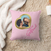 私は彼女のための私のガールフレンドのギフト彼のバレンタイン大好き クッション (ブランケット)