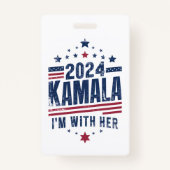 私は彼女のカマラハリスの2024の投票と一緒にいる バッジ (正面)