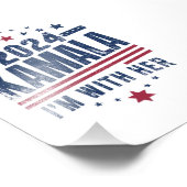 私は彼女のカマラハリスの2024の投票と一緒にいる フォトプリント            (角)