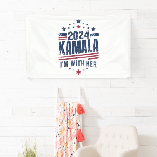 私は彼女のカマラハリスの2024の投票と一緒にいる 横断幕 (インサイチュ)