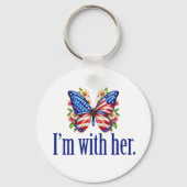 私は彼女のカマラハリス大統領のバタフライのために一緒にいる キーホルダー (裏面)