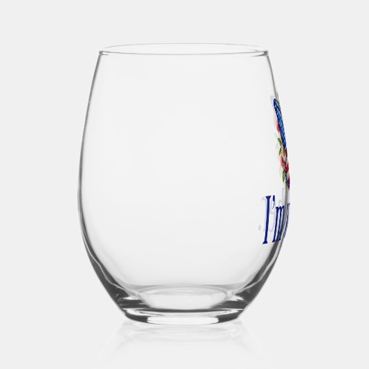 私は彼女のカマラハリス大統領のバタフライのために一緒にいる ステムなしワイングラス (右)