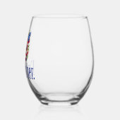 私は彼女のカマラハリス大統領のバタフライのために一緒にいる ステムなしワイングラス (左)