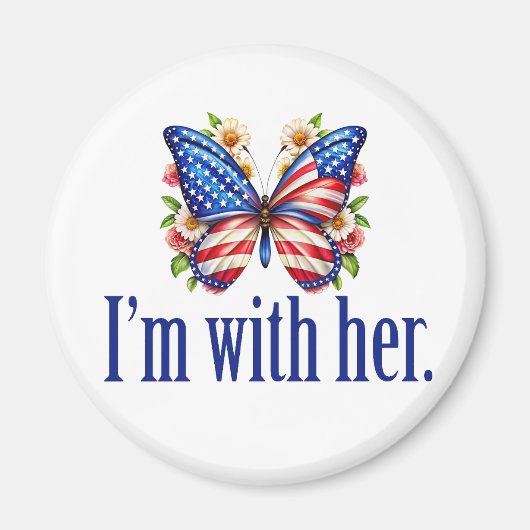 私は彼女のカマラハリス大統領のバタフライのために一緒にいる マグネット (正面)