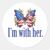私は彼女のカマラハリス大統領のバタフライのために一緒にいる ラウンドシール (正面)