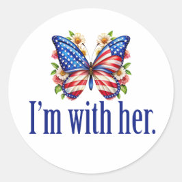 私は彼女のカマラハリス大統領のバタフライのために一緒にいる ラウンドシール