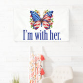 私は彼女のカマラハリス大統領のバタフライのために一緒にいる 横断幕 (インサイチュ)