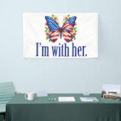 私は彼女のカマラハリス大統領のバタフライのために一緒にいる 横断幕 (トレードショー)