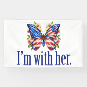 私は彼女のカマラハリス大統領のバタフライのために一緒にいる 横断幕 (横)