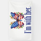 私は彼女のカマラハリス大統領のバタフライのために一緒にいる 横断幕 (縦)