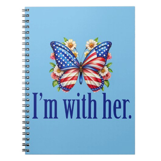 私は彼女のカマラブルーバタフライと一緒にいる ノートブック (正面)