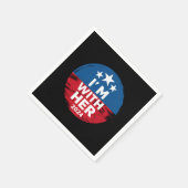 私は彼女のカマラ大統領の2024年の投票と一緒にいる スタンダードカクテルナプキン (角)