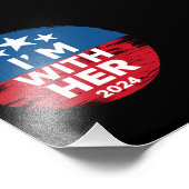 私は彼女のカマラ大統領の2024年の投票と一緒にいる フォトプリント            (角)