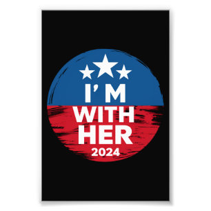 私は彼女のカマラ大統領の2024年の投票と一緒にいる フォトプリント           