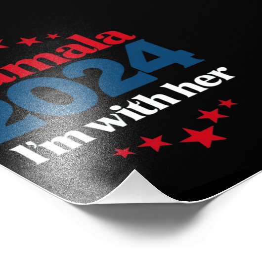 私は彼女のカマラ大統領の2024年の投票と一緒にいる フォトプリント            (角)