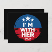 私は彼女のカマラ大統領の2024年の投票と一緒にいる ポストカード (正面/裏面)