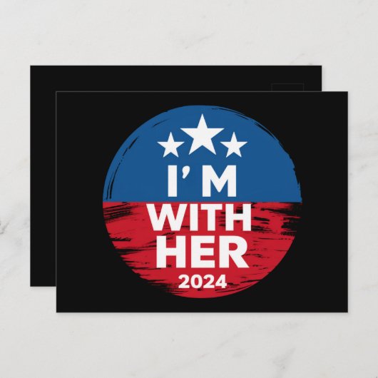 私は彼女のカマラ大統領の2024年の投票と一緒にいる ポストカード (正面/裏面)