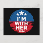 私は彼女のカマラ大統領の2024年の投票と一緒にいる ポストカード (正面)