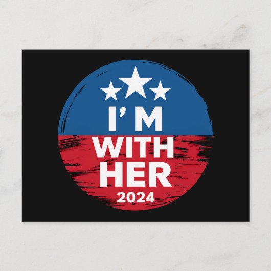 私は彼女のカマラ大統領の2024年の投票と一緒にいる ポストカード (正面)