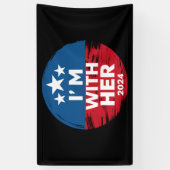 私は彼女のカマラ大統領の2024年の投票と一緒にいる 横断幕 (縦)