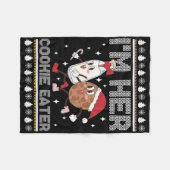 私は彼女のクッキー好き - 私は彼のお乳飲み子です クリスマス フリースブランケット (正面(横))