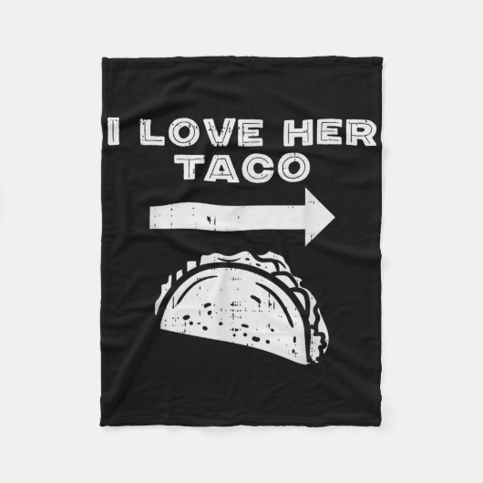 私は彼女のタコマッチングカップルCinco de Mayo Men大好き フリースブランケット (正面)