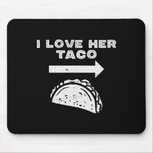 私は彼女のタコマッチングカップルCinco de Mayo Men大好き マウスパッド