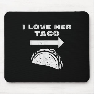 私は彼女のタコマッチングカップルCinco de Mayo Men大好き マウスパッド