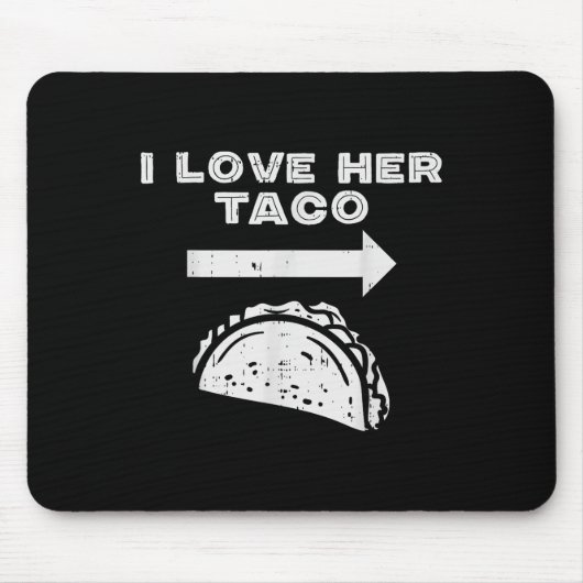 私は彼女のタコマッチングカップルCinco de Mayo Men大好き マウスパッド (正面)