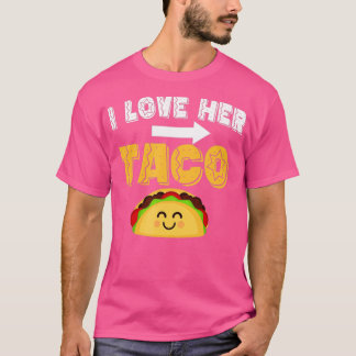 私は彼女のタコマッチングカップルCinco de Mayo Men大好き Tシャツ