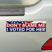 私は彼女のバンパーステッカーのために投票しました バンパーステッカー (車上)