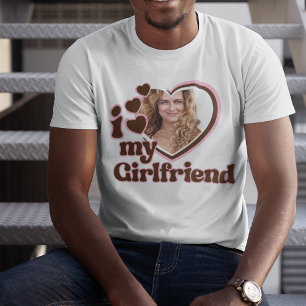 私は彼女のピンクの茶色の写真が大好き Tシャツ