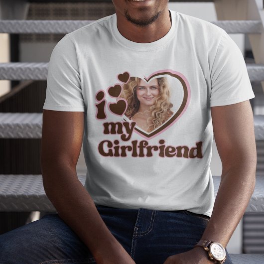 私は彼女のピンクの茶色の写真が大好き Tシャツ