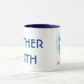 私は彼女のマグ-大地の世界地図の芸術とあります マグカップ (中央)