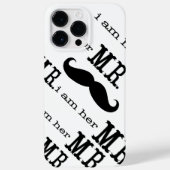 私は彼女のミスターMustache Groomsラザーの電話ケース Case-Mate iPhoneケース (裏面)