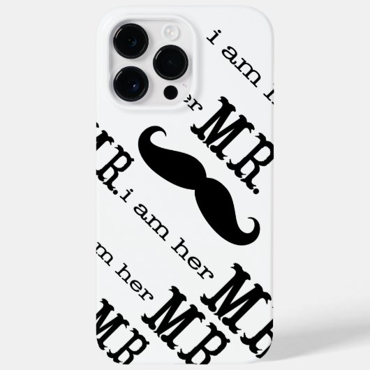 私は彼女のミスターMustache Groomsラザーの電話ケース Case-Mate iPhoneケース (裏面)