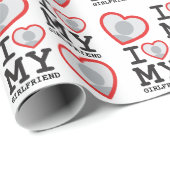 私は彼女の写真ハート ラッピングペーパー (ロールコーナー)