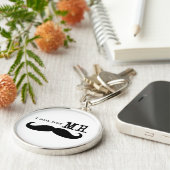 私は彼女の口ひげのプレゼントを探す キーホルダー (側面)