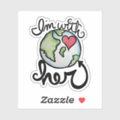 私は彼女の地球の日の環境保護主義と一緒にいる シール (シート)