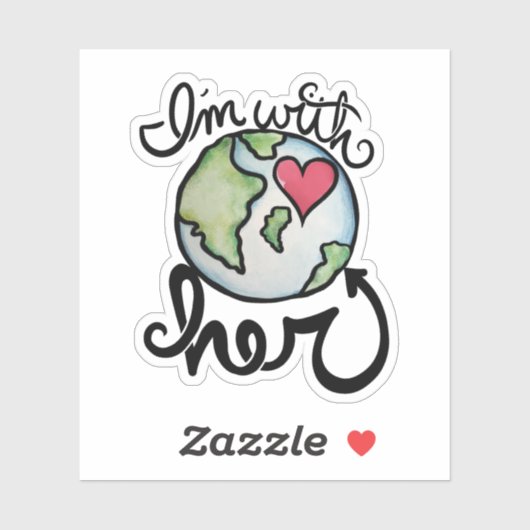 私は彼女の地球の日の環境保護主義と一緒にいる シール (シート)