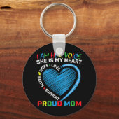 私は彼女の声は彼女は私のハート自閉症の意識クラス キーホルダー (正面)